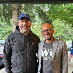 Wil Fuentes and Erik Paulsen pose for a photo